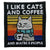 I like cats and coffee kangasmerkki