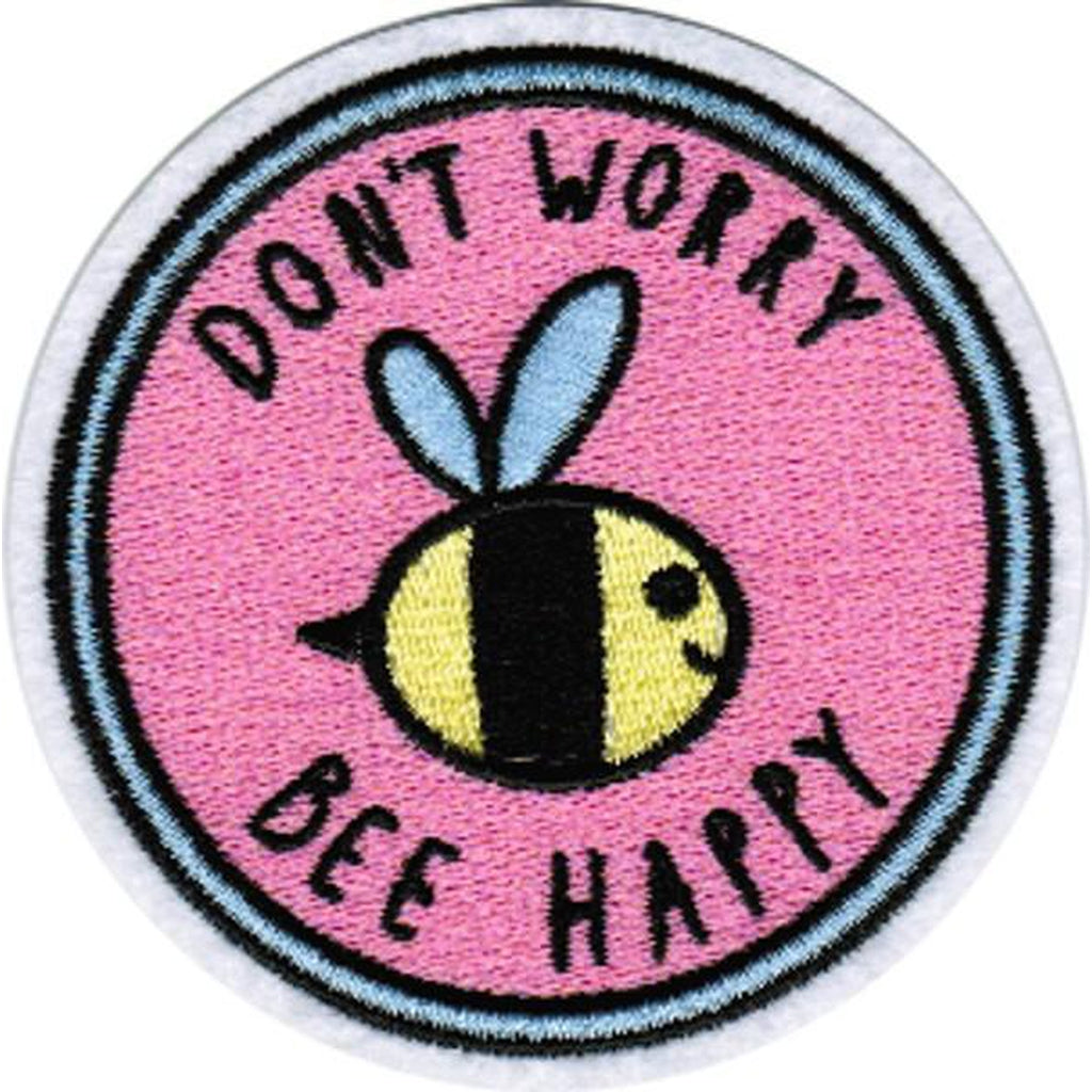 Dont worry bee happy kangasmerkki - Hoopee.fi