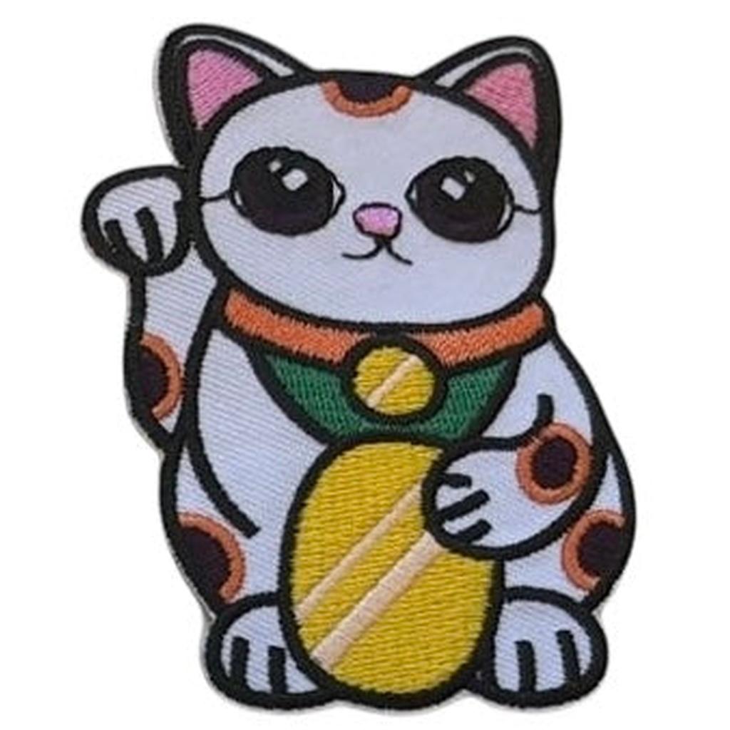 Maneki Neko onnenkissa kangasmerkki - Hoopee.fi