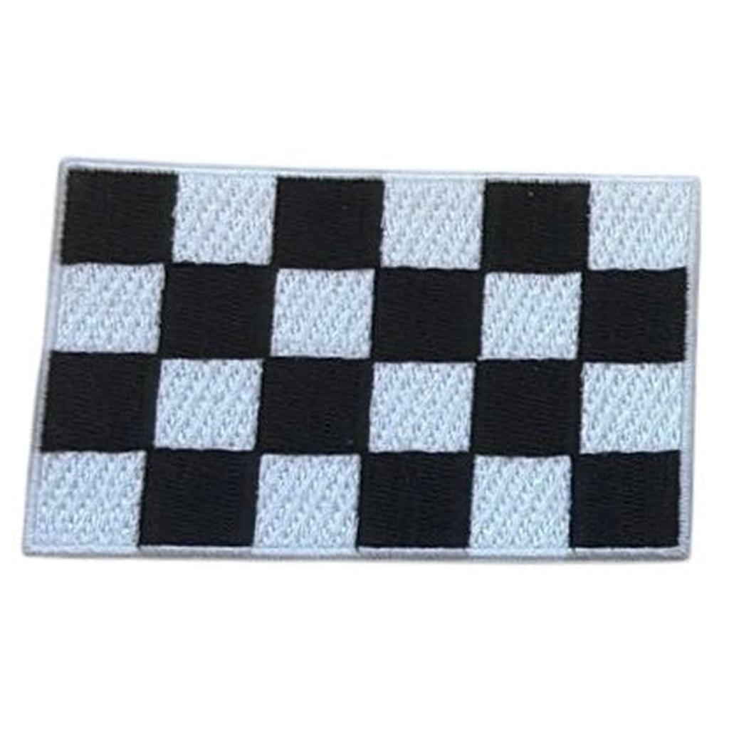 Checkered pit stop flag kangasmerkki - Hoopee.fi