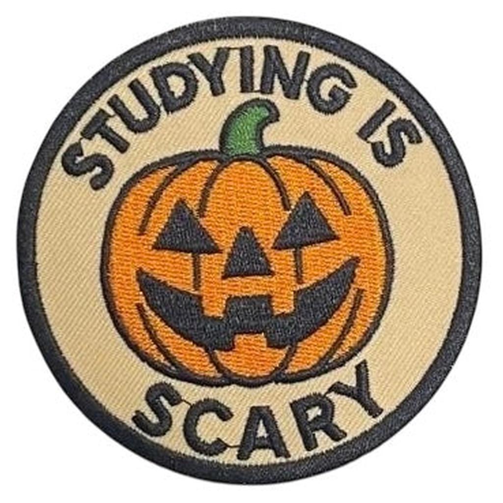 Studying is scary haalarimerkki - Hoopee.fi