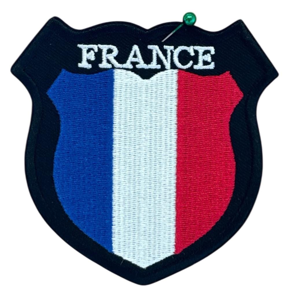 France shield shaped kangasmerkki - Hoopee.fi