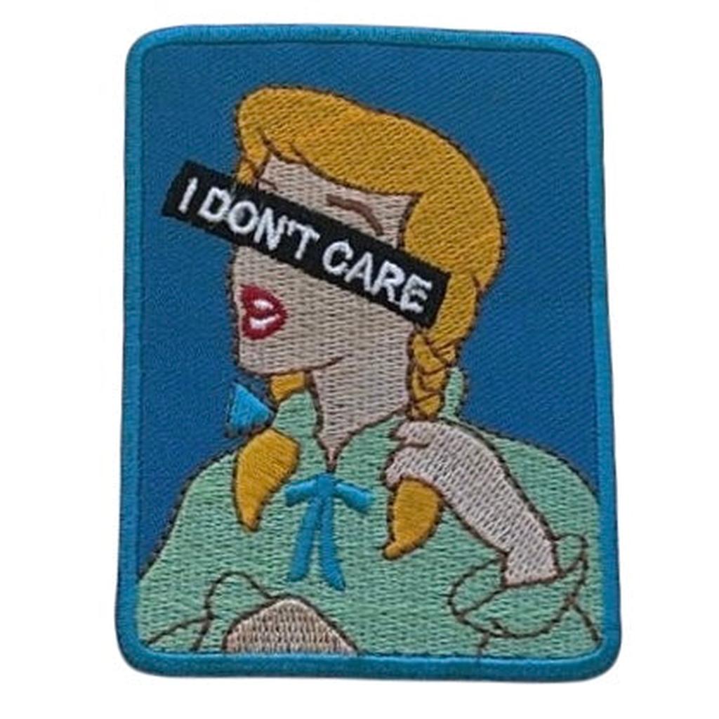 I Don't Care kangasmerkki - Hoopee.fi