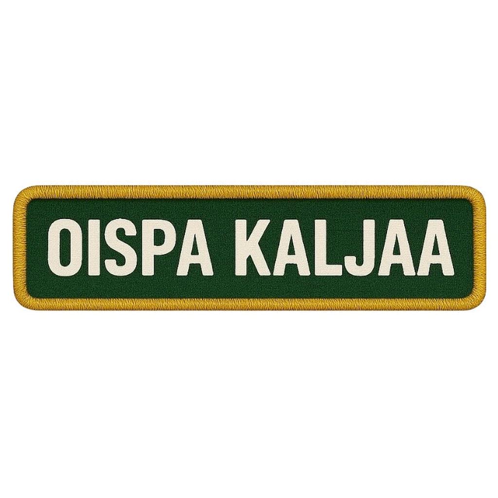 Oispa kaljaa kangasmerkki - Hoopee.fi