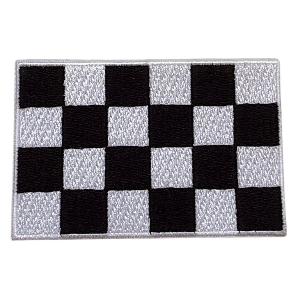 Checkered pit stop flag kangasmerkki - Hoopee.fi