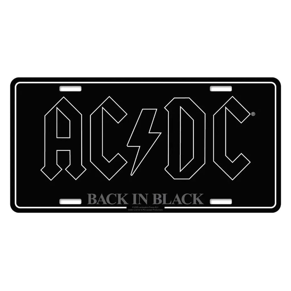 AC/DC Back in Black sisustuskilpi – alumiini koristekilpi - Hoopee.fi