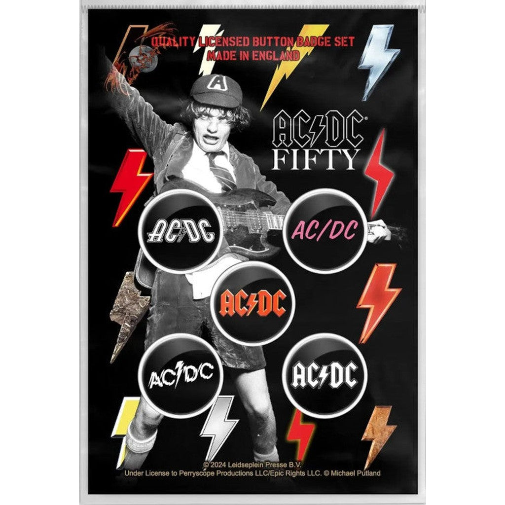 AC/DC - Bolt array rintanappisetti - Hoopee.fi