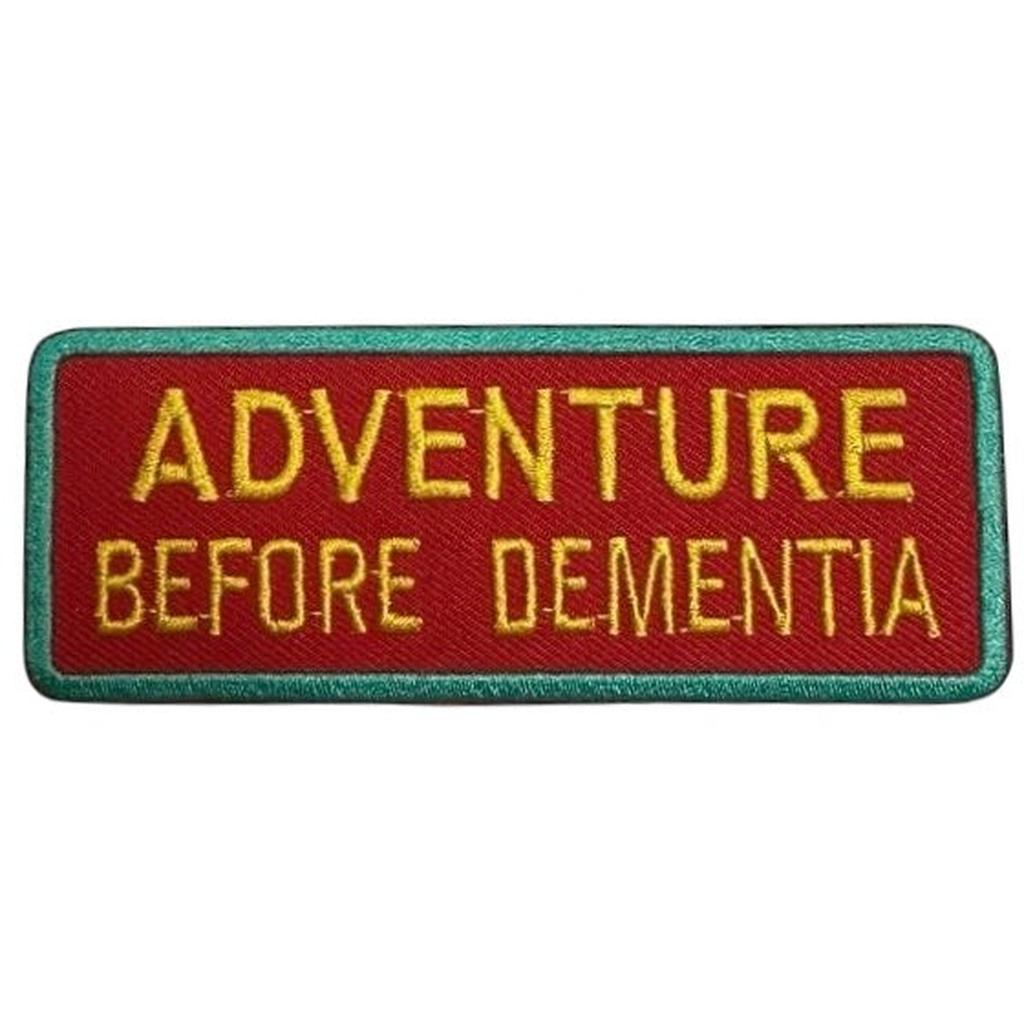Adventure Before Dementia - Brodeerattu Kangasmerkki / Patch 4×10 cm - Hoopee.fi