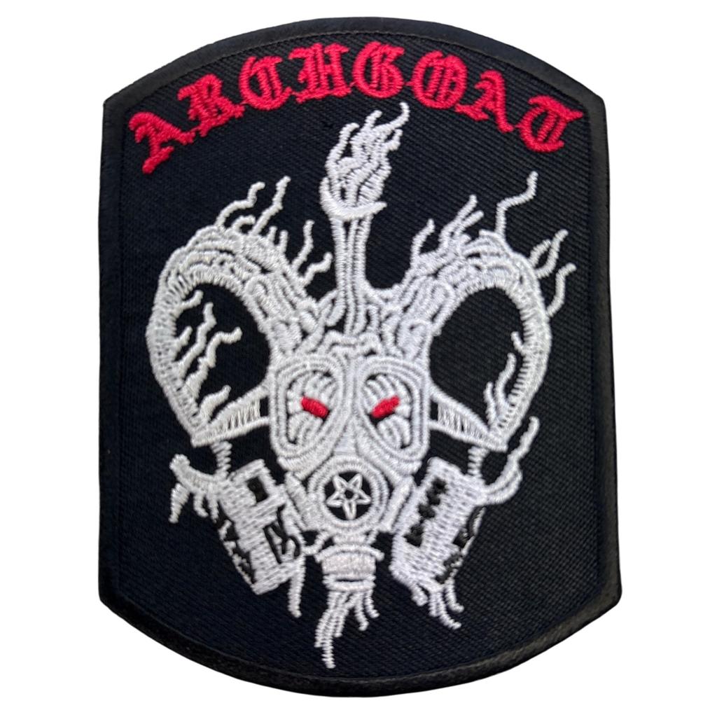 Archgoat - Goatmask Brodeerattu Hihamerkki / Patch 8×11 cm - Hoopee.fi