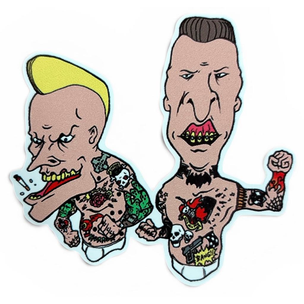 Beavis and Butthead - Tattoos tarra - Hoopee.fi