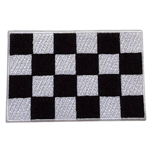Checkered pit stop flag kangasmerkki - Hoopee.fi