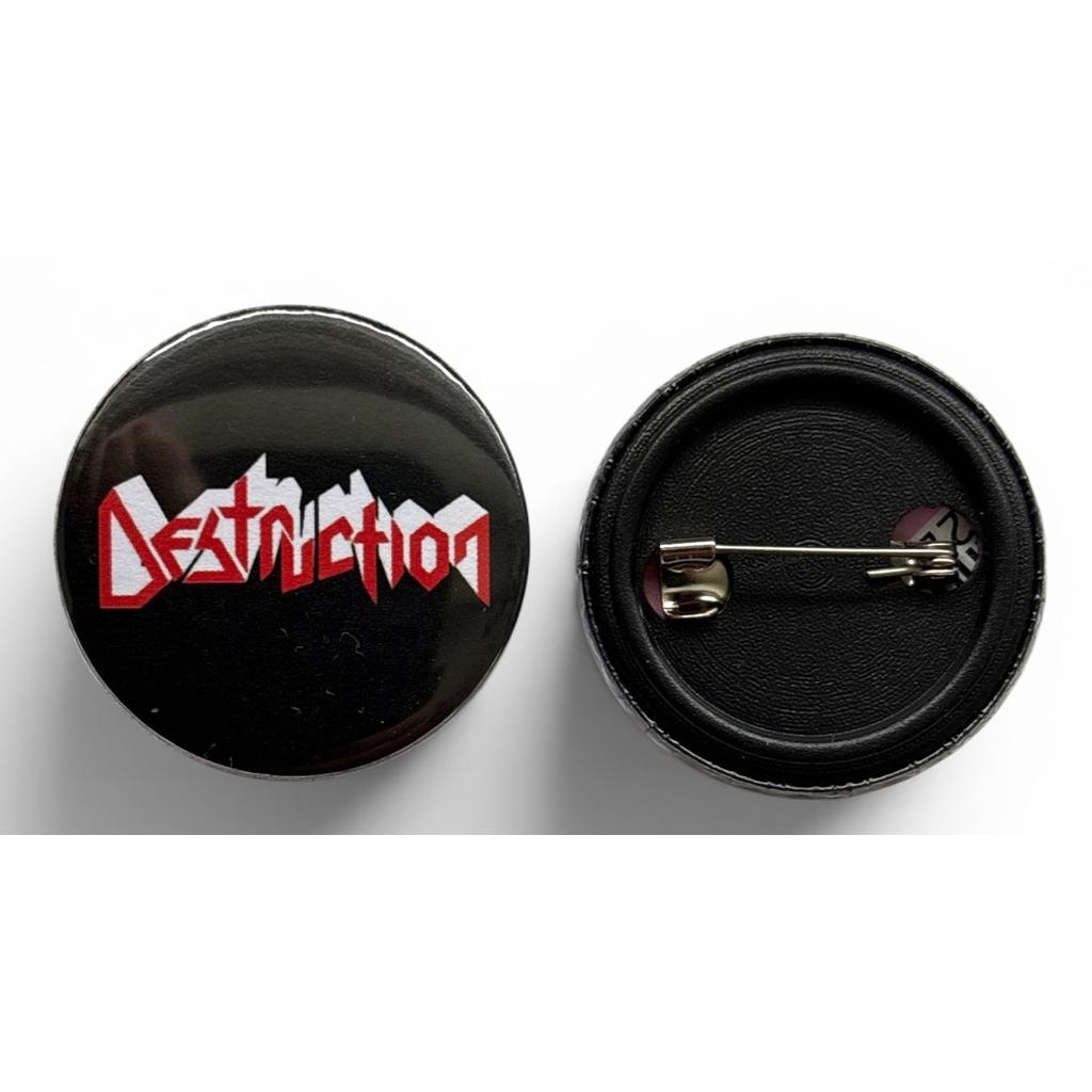 Destruction - Logo Rintanappi / Pin Badge 32 mm - Hoopee.fi