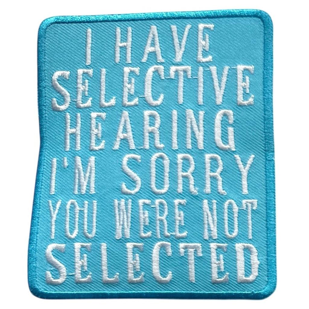 Selective hearing haalarimerkki - Hoopee.fi