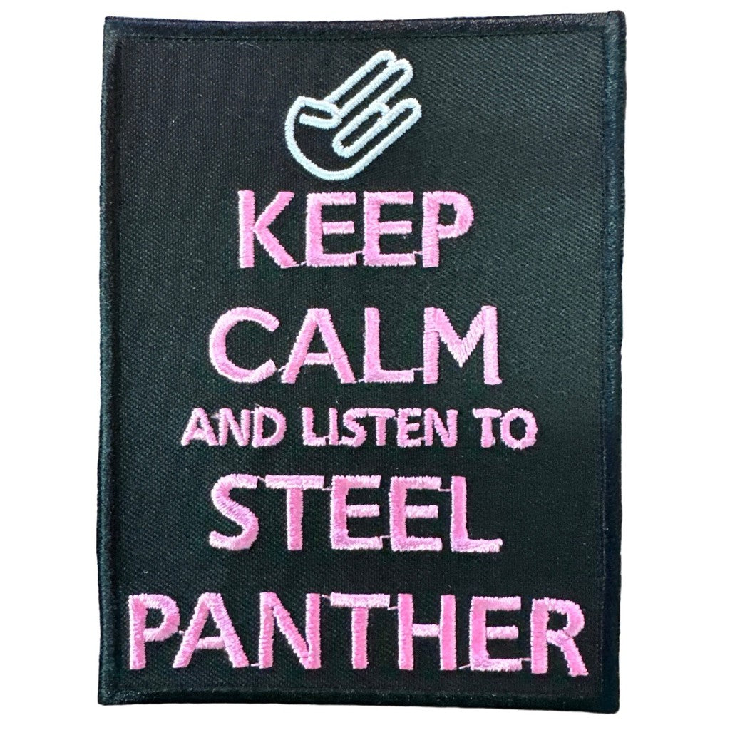 Steel Panther - Keep calm kangasmerkki - Hoopee.fi