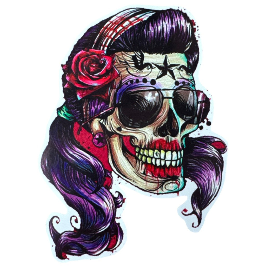 Skull lady with shades tarra - Hoopee.fi