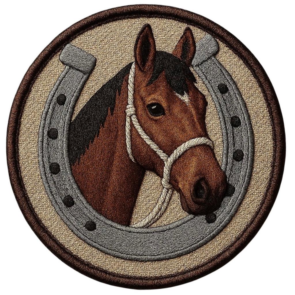 Heppa ja hevosenkenkä kangasmerkki - Hoopee.fi