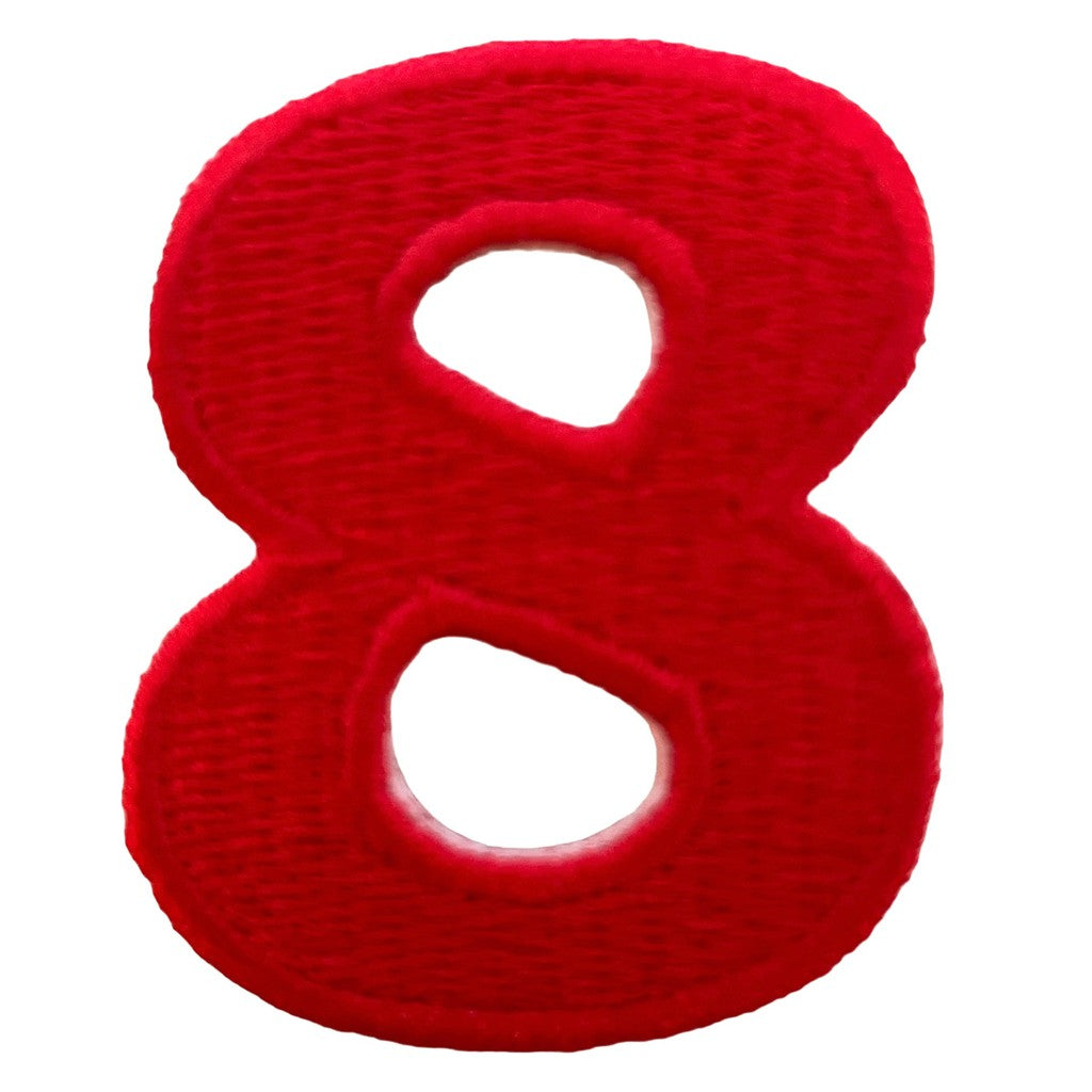 Numero 8 punainen hihamerkki