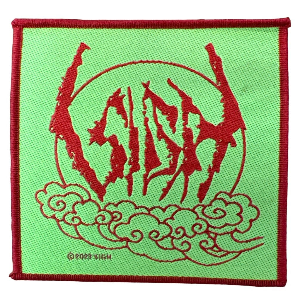 Sigh - Neon green logo hihamerkki