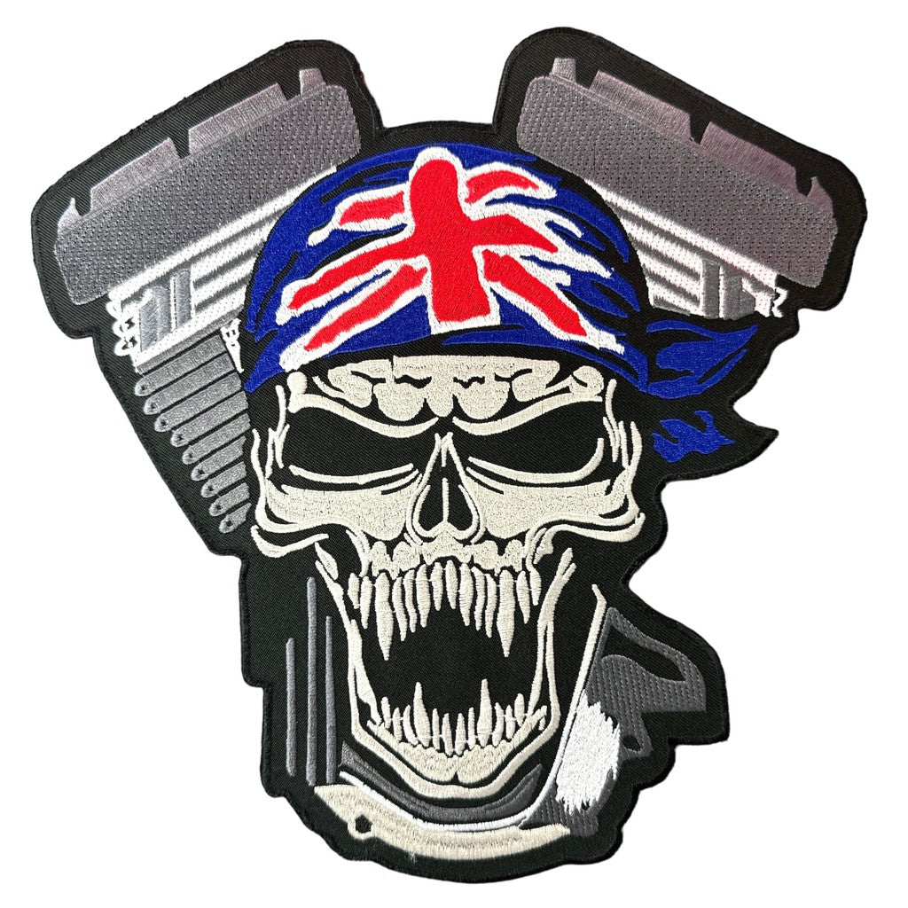 U.K biker skull selkämerkki - Hoopee.fi