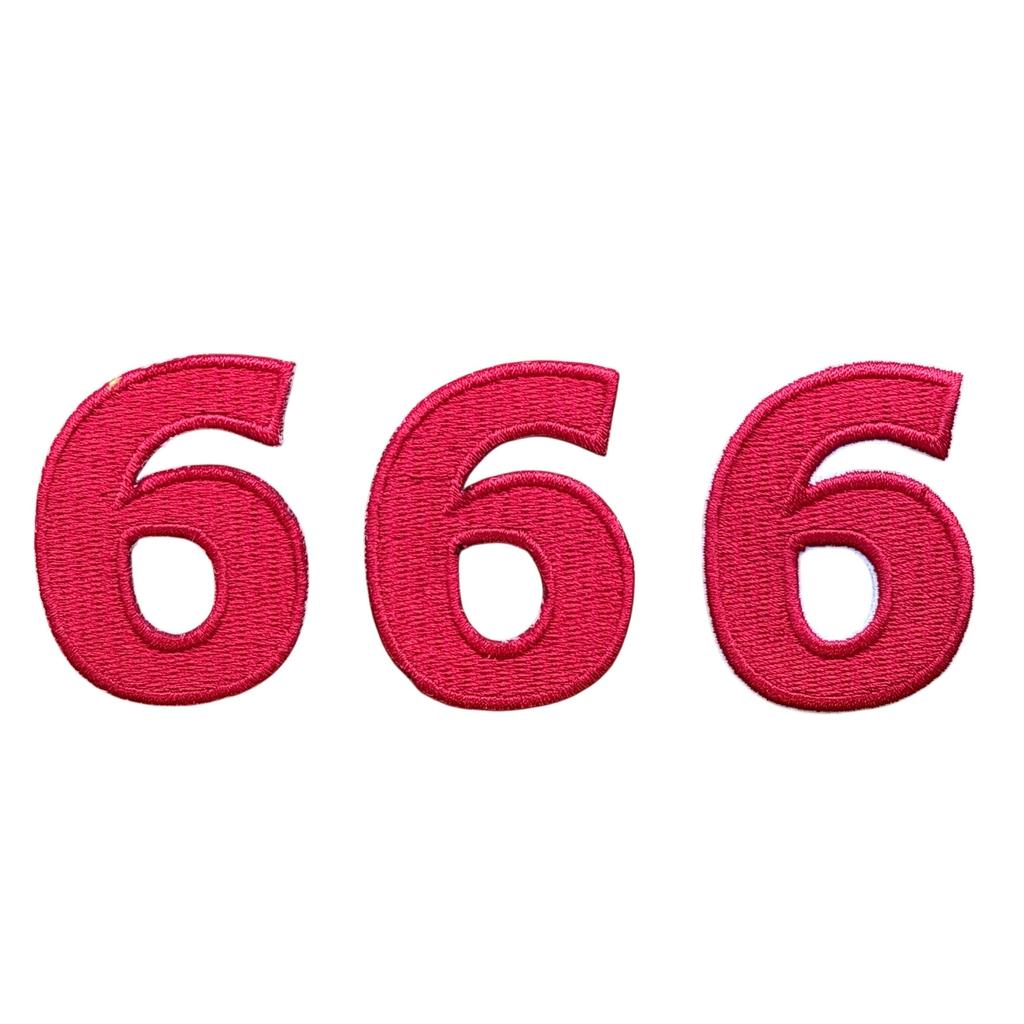 Numero 9 punanen hihamerkki - Hoopee.fi