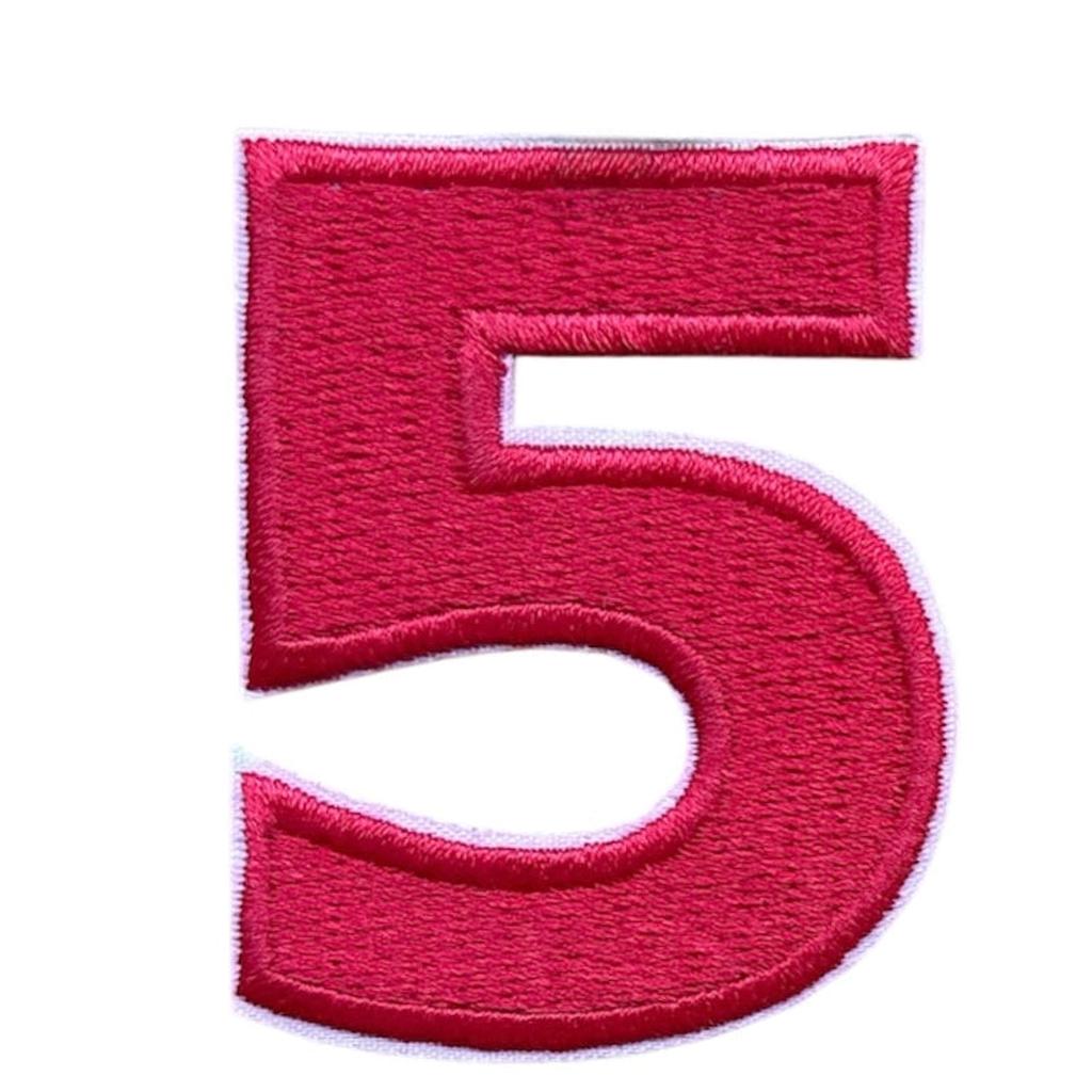 Numero 5 punainen hihamerkki - Hoopee.fi