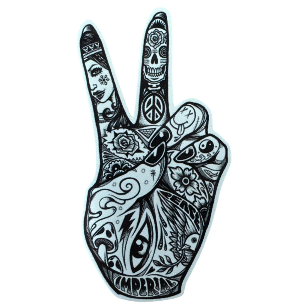 Peace tattoo fingers tarra - Hoopee.fi