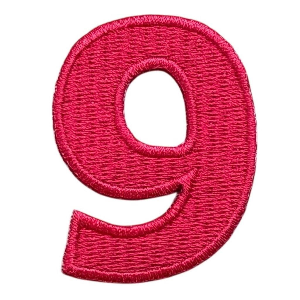Numero 9 punanen hihamerkki - Hoopee.fi