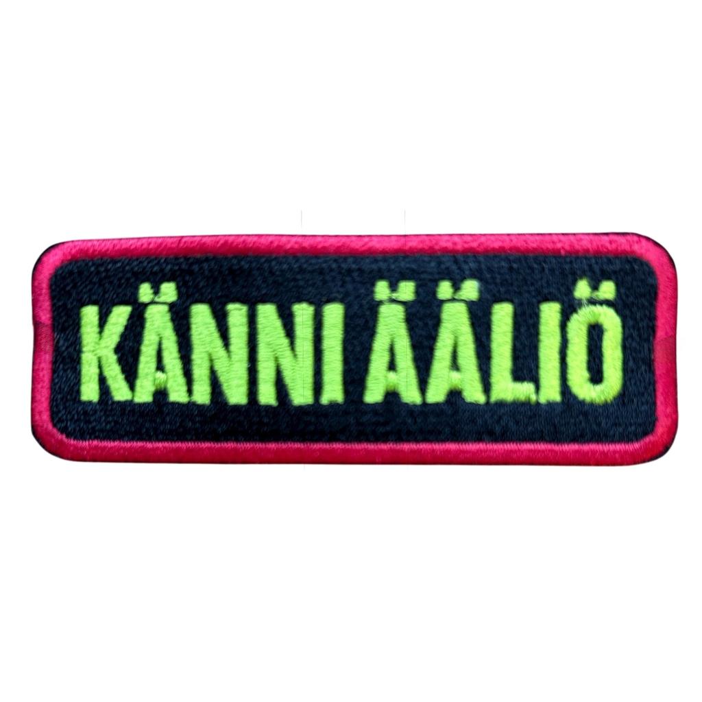 Känniääliö mv-teksti kangasmerkki - Hoopee.fi