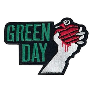 Green Day Hand Grenade hihamerkki 7 x 10 cm - Hoopee.fi