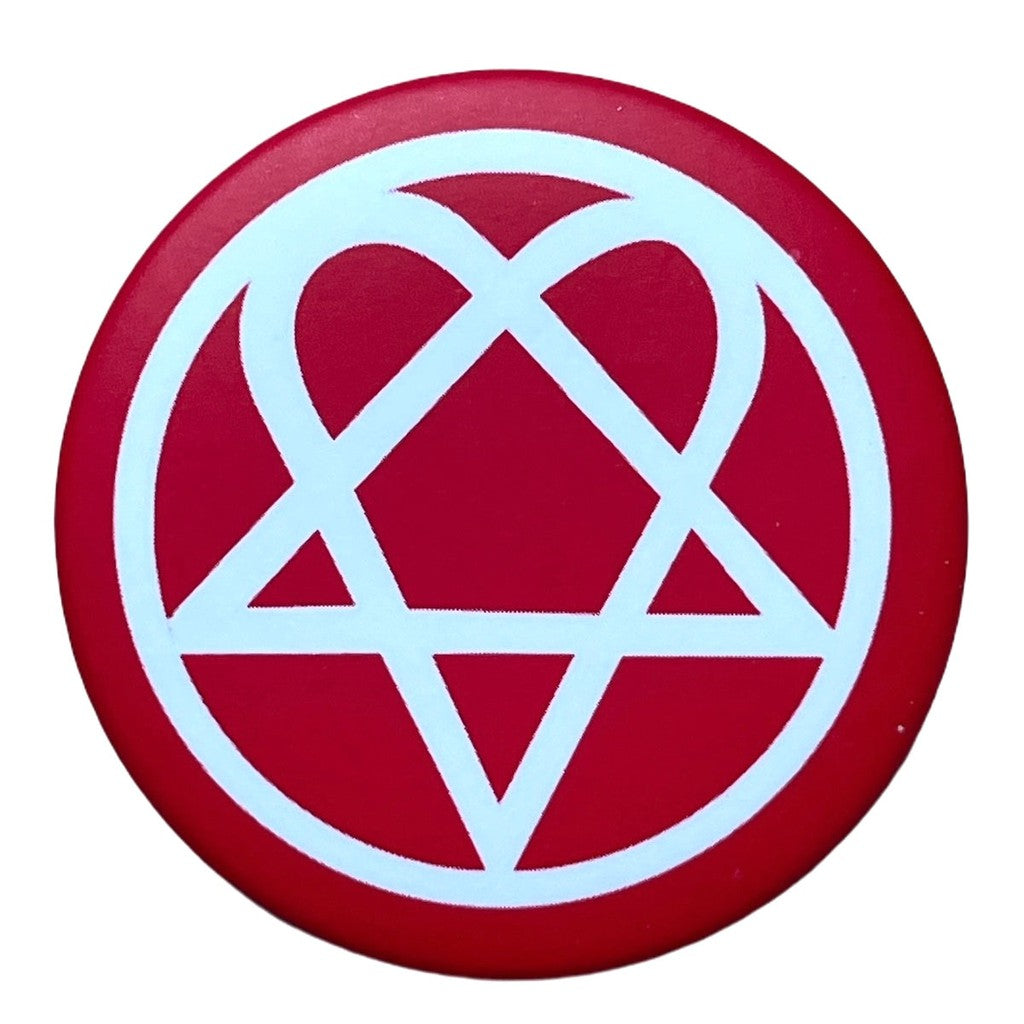 HIM - Red Heartagram iso rintanappi - Hoopee.fi