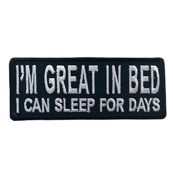 I am great in bed kangasmerkki - Hoopee.fi
