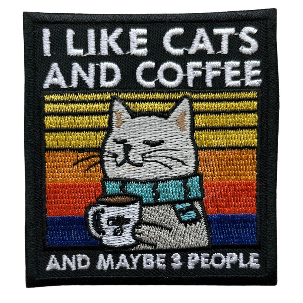 I like cats and coffee kangasmerkki - Hoopee.fi
