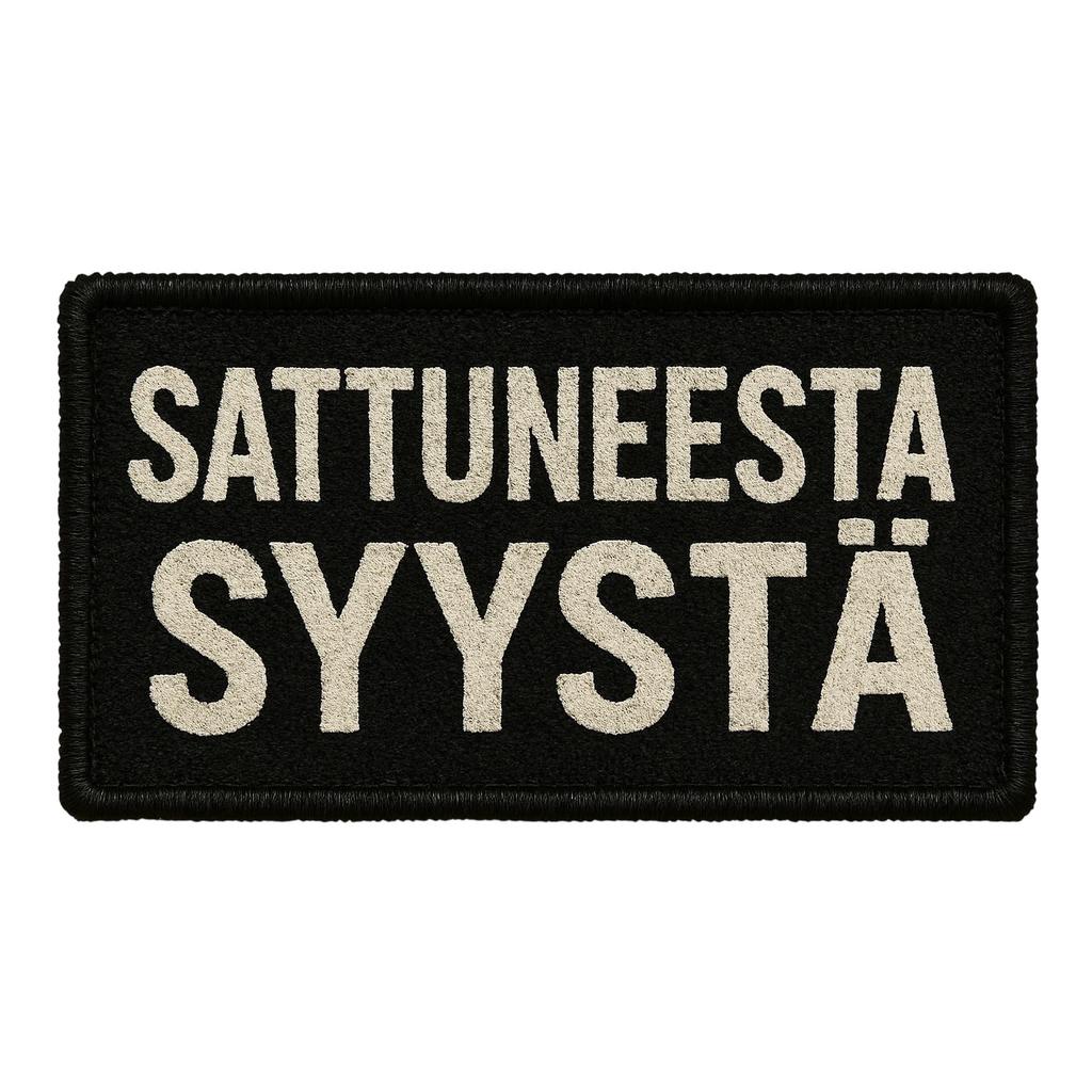 Sattuneesta syystä kangasmerkki - Hoopee.fi