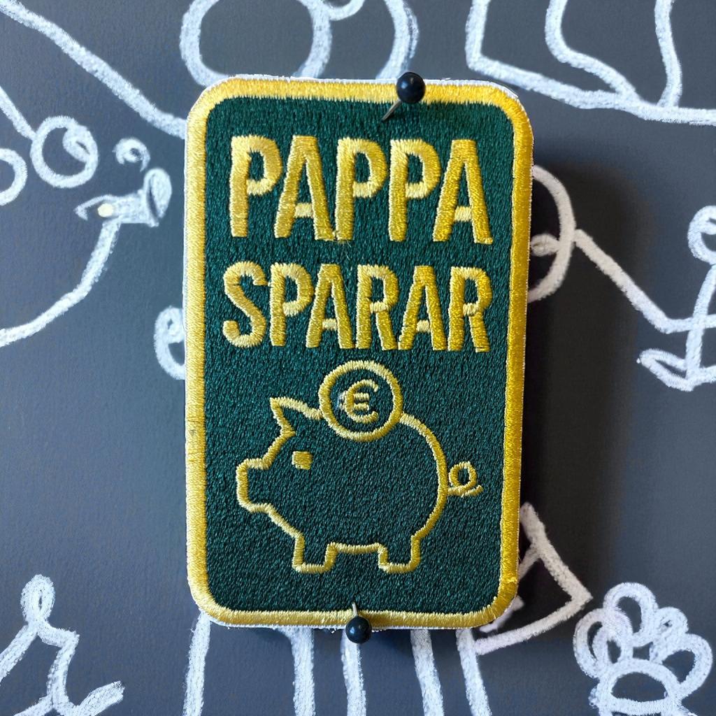 Pappa sparar haalarimerkki - Hoopee.fi