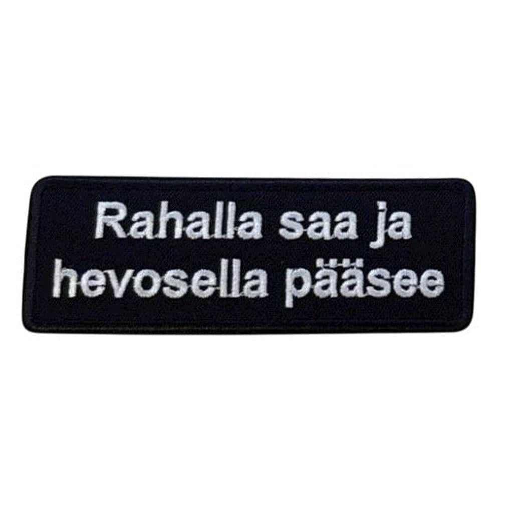 Rahalla saa ja hevosella pääsee haalarimerkki - Hoopee.fi