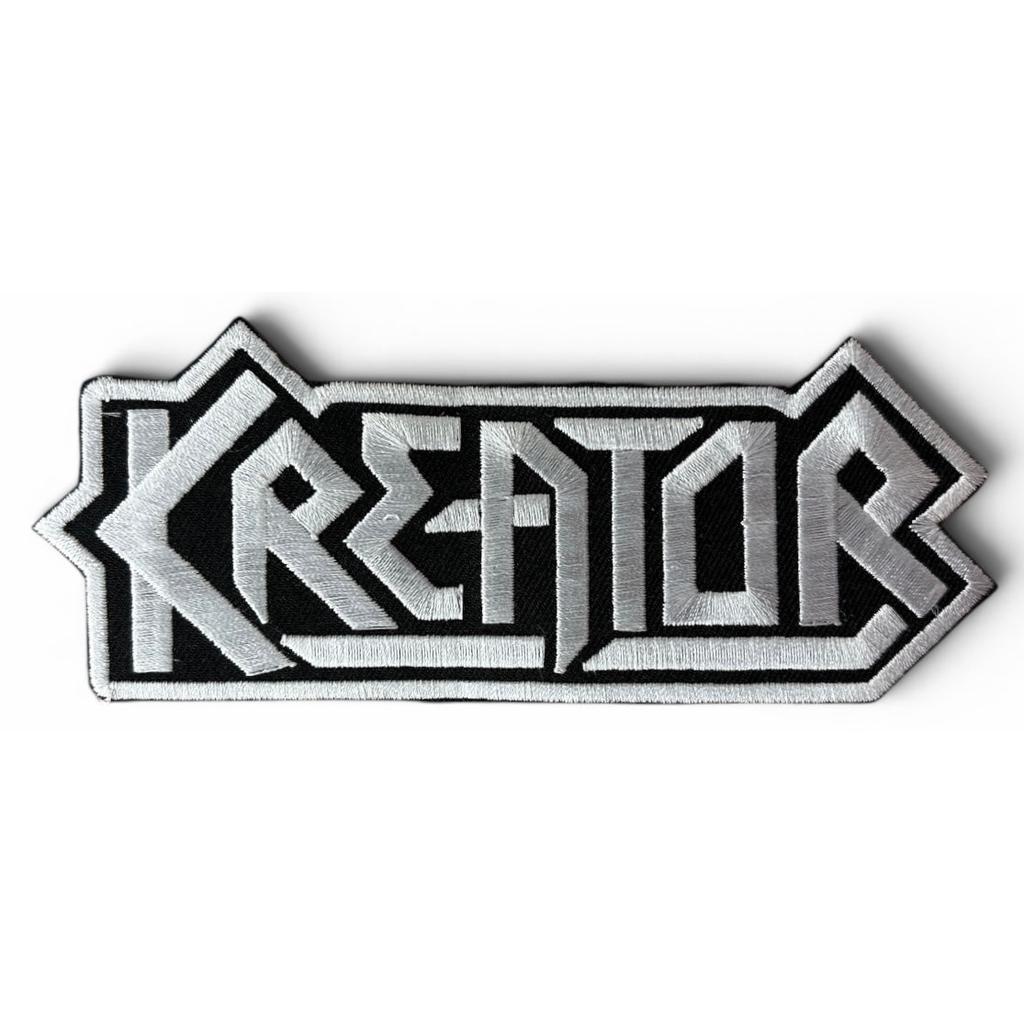 Kreator - Logo White kangasmerkki - Hoopee.fi
