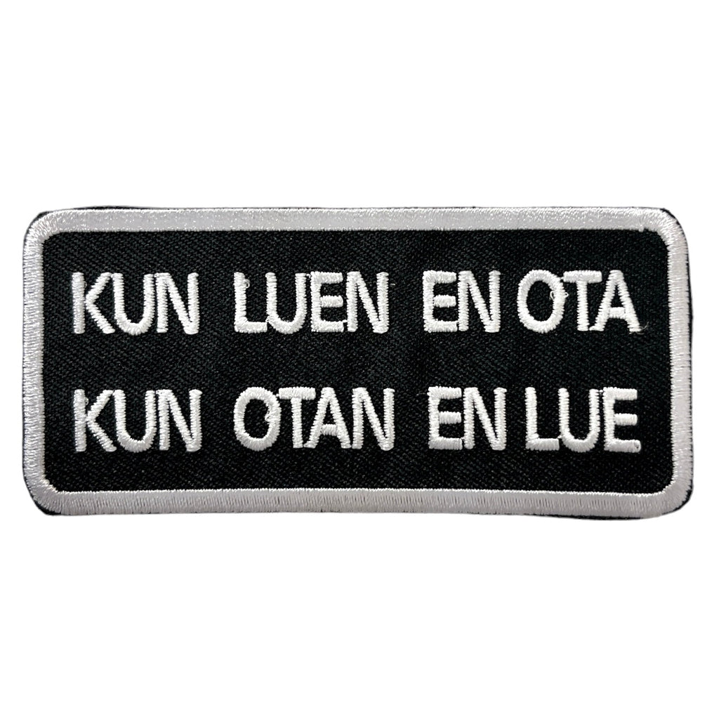Kun luen en ota Kun otan en lue haalarimerkki - Hoopee.fi