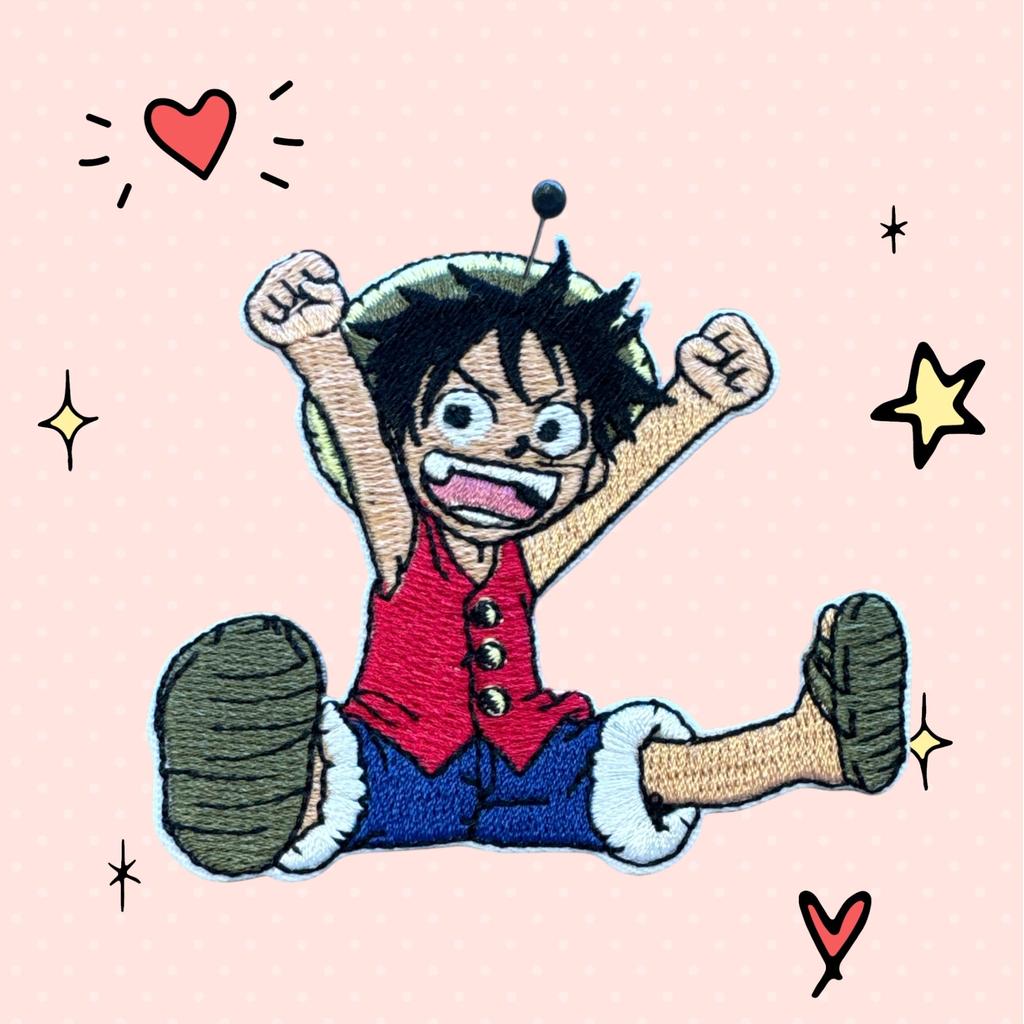 Luffy - Happy kangasmerkki - Hoopee.fi