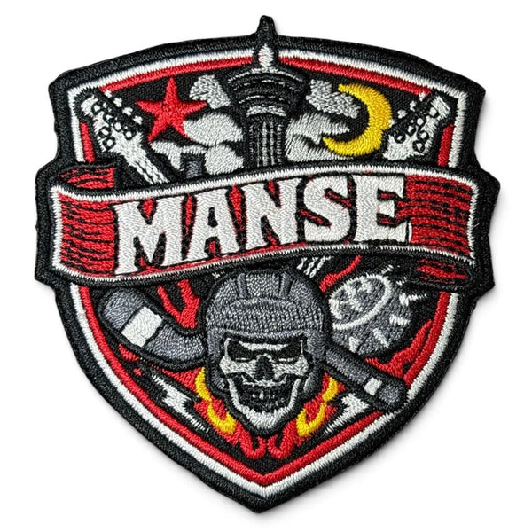 Manse kiekko kaupunki haalarimerkki - Hoopee.fi