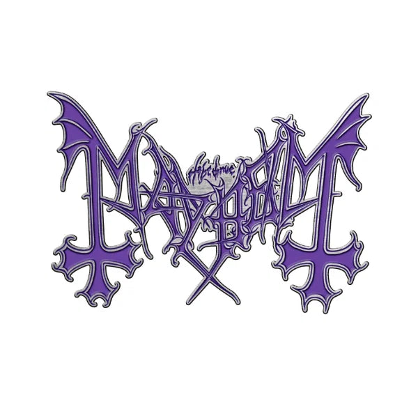 Mayhem - Purple Logo metallinen pinssi