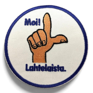 Moi lahtelaista kangasmerkki 7,5 cm - Hoopee.fi