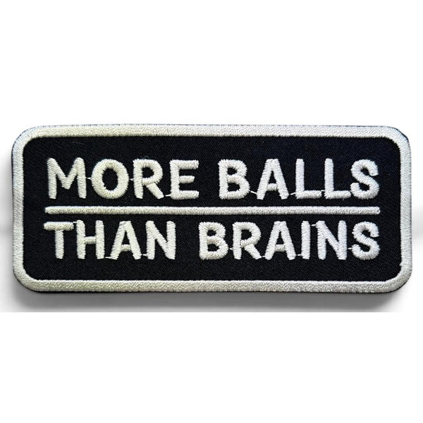 More balls than brains kangasmerkki - Hoopee.fi