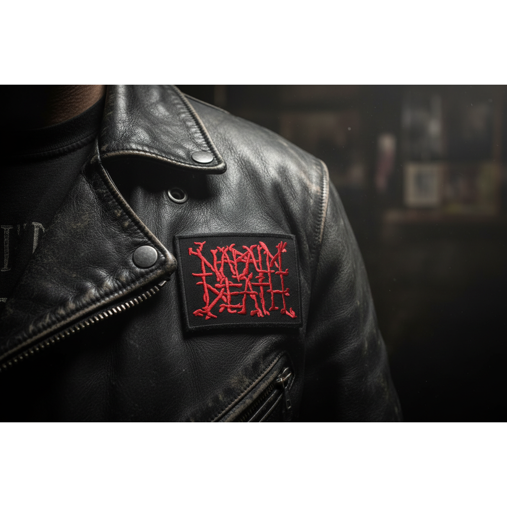 Napalm Death - Red logo hihamerkki - Hoopee.fi