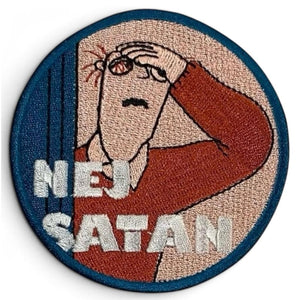 Nej satan kangasmerkki 8 cm - Hoopee.fi