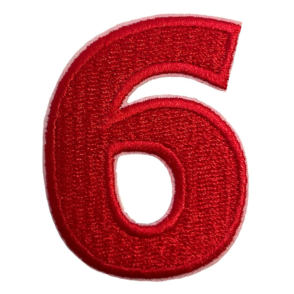 Numero 6 punainen hihamerkki - Hoopee.fi