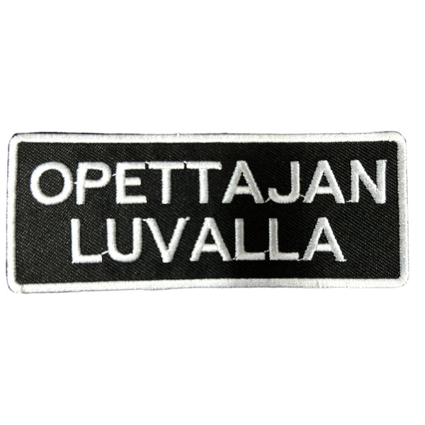 Opettajan luvalla hihamerkki - Hoopee.fi
