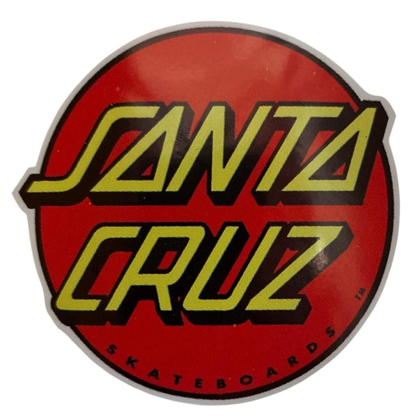 Santa Cruz - Red Logo Vinyylitarra / Sticker 8 cm - Hoopee.fi