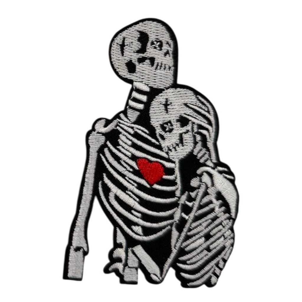 Skeleton love kangasmerkki - Hoopee.fi
