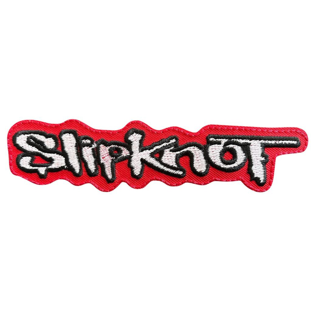 Slipknot - Text logo white kangasmerkki - Hoopee.fi