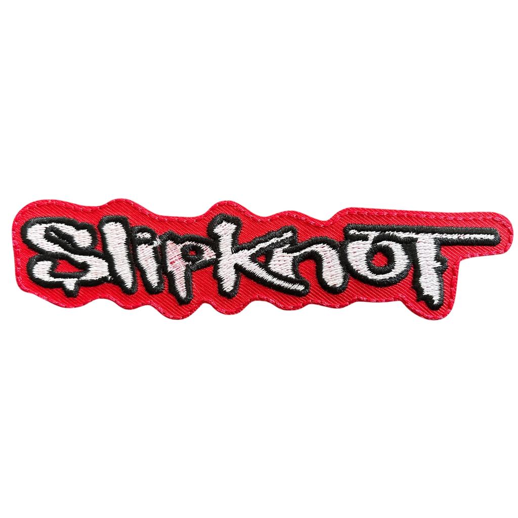 Slipknot - Text logo white kangasmerkki - Hoopee.fi